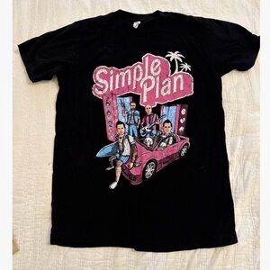 Simple Plan Summer Tour Funny Shirt Classic Black medium